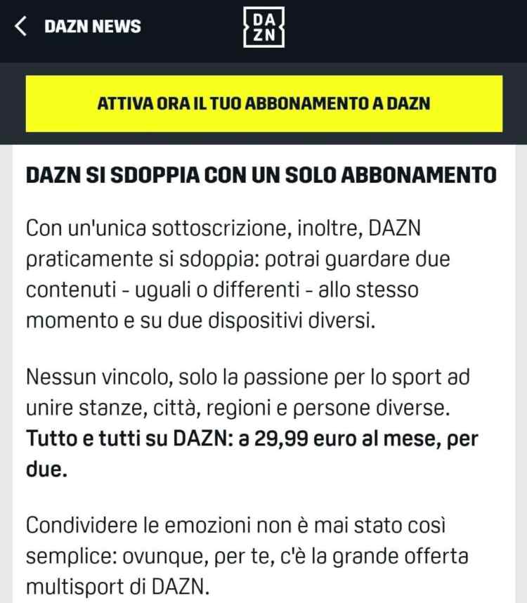 azn, stop alla doppia utenza