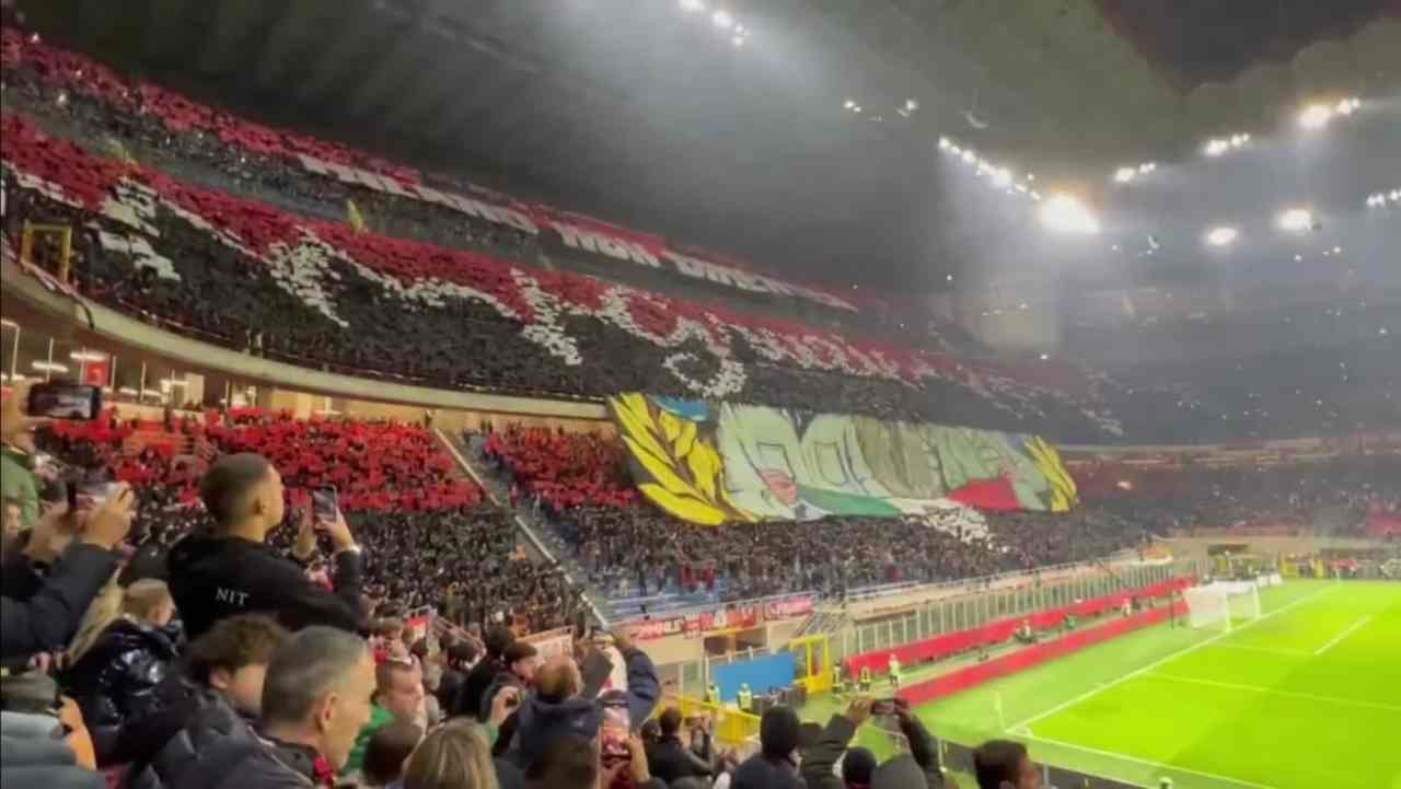 Coreografia tifosi rossoneri