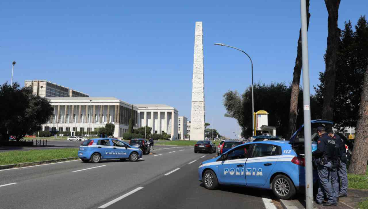 Polizia allo stadio 'Olimpico'