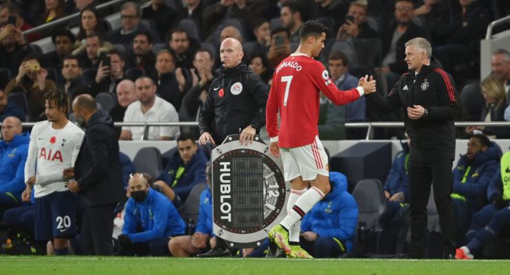 Il saluto di Ronaldo a Solskjaer