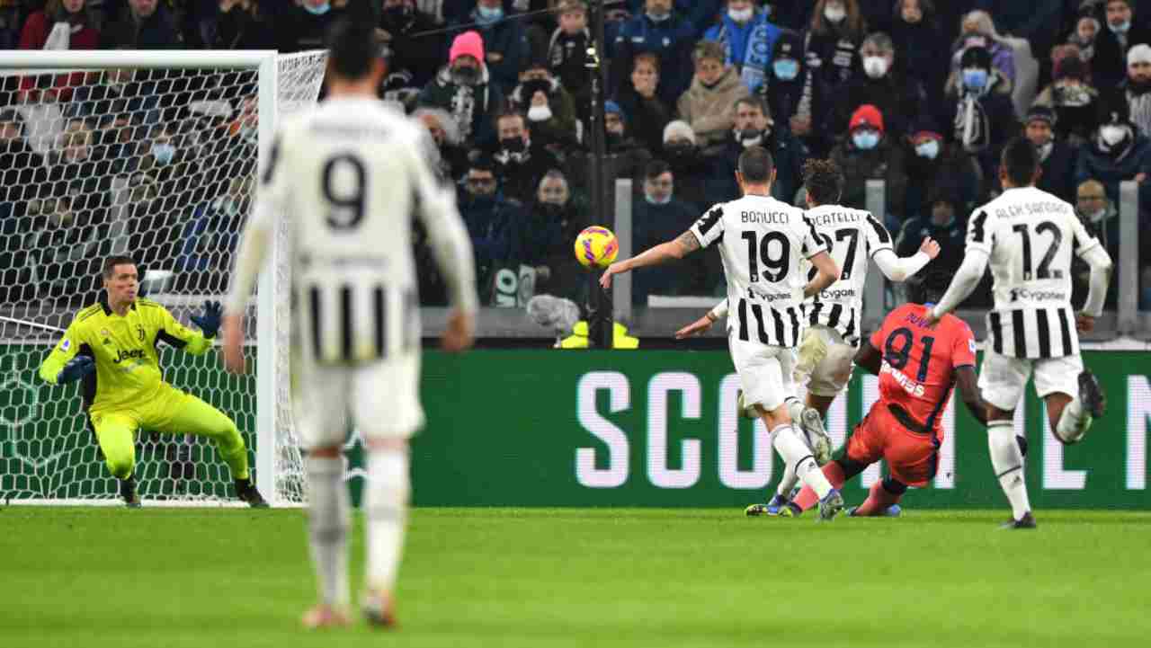 Gol di Zapata in Juventus-Atalanta 