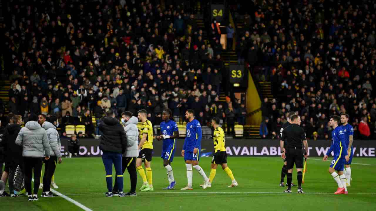 Watford-Chelsea sospesa 