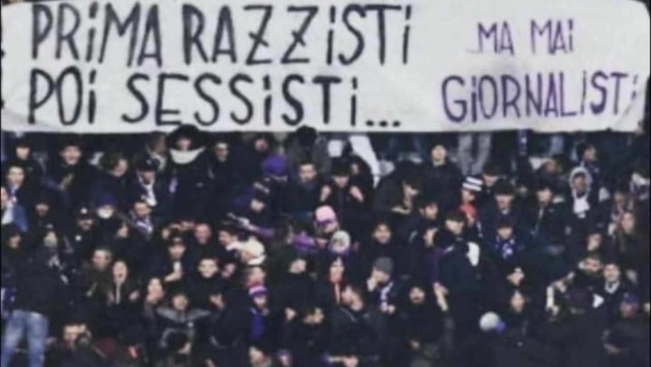Striscione tifosi Fiorentina 