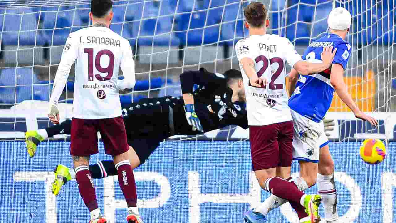 Gol dell'ex di Prate in Samp-Torino