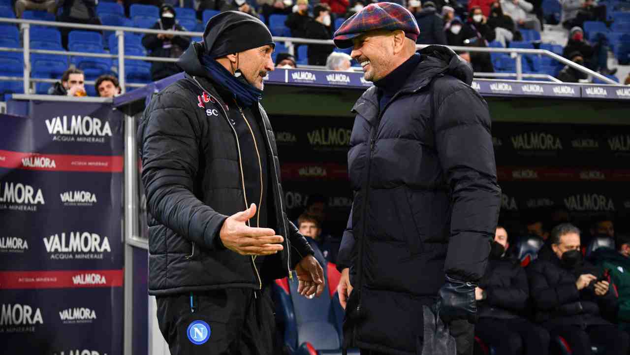 Il saluto tra Spalletti e Mihajlovic 