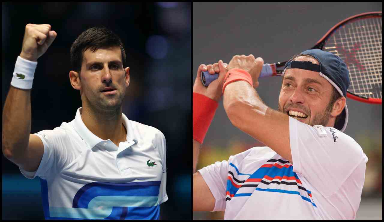 Novak Djokovic e Paolo Lorenzi