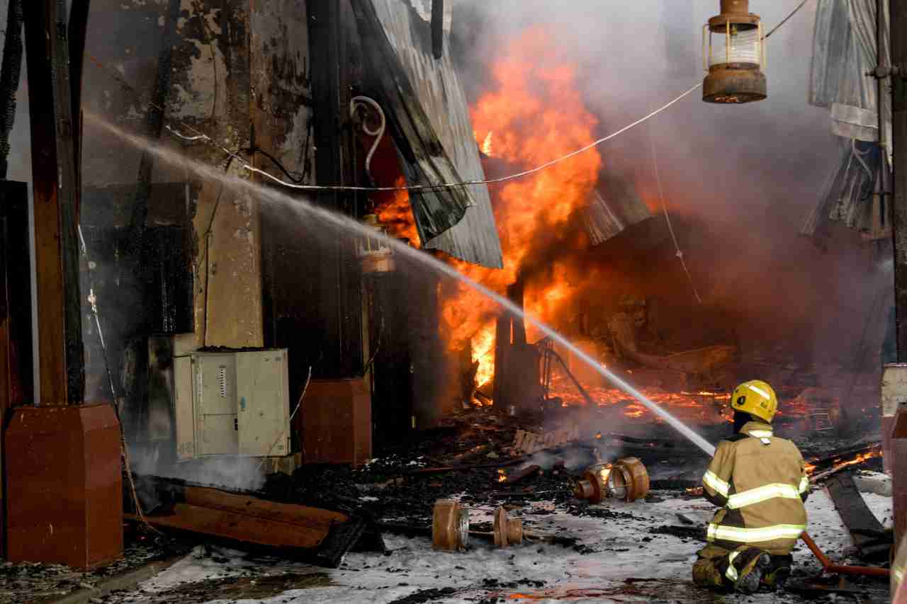 Incendio a Ragusa