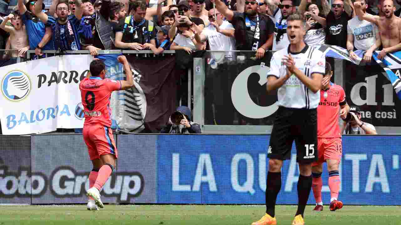 Il gol del vantaggio di Muriel