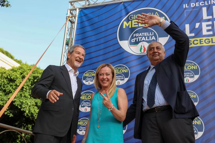 giorgia meloni nello musumeci