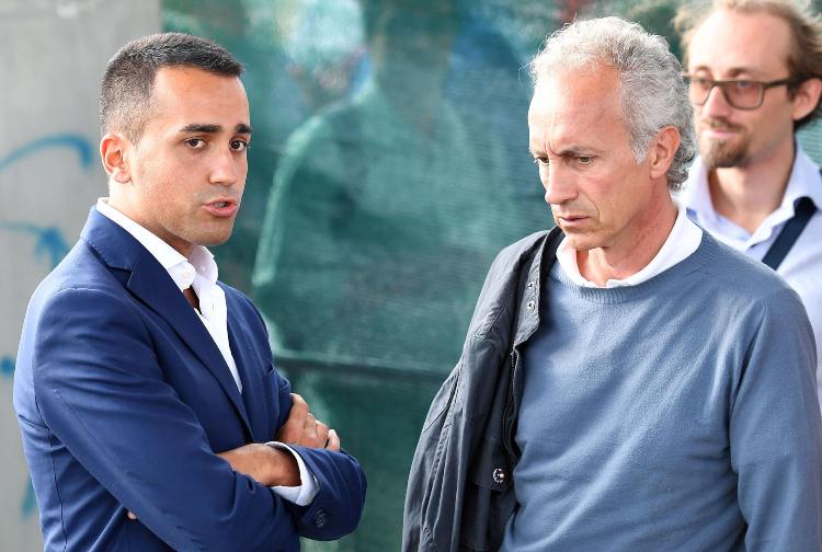 Luigi Di Maio e Marco Travaglio (foto ANSA)