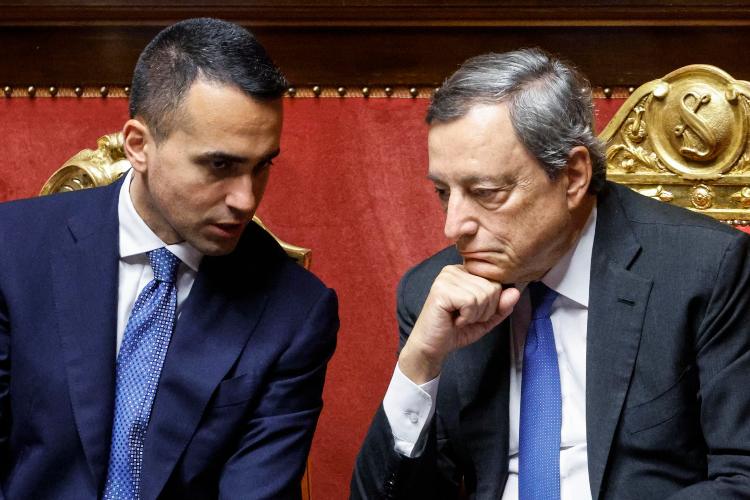 Luigi Di Maio e Mario Draghi (foto ANSA)