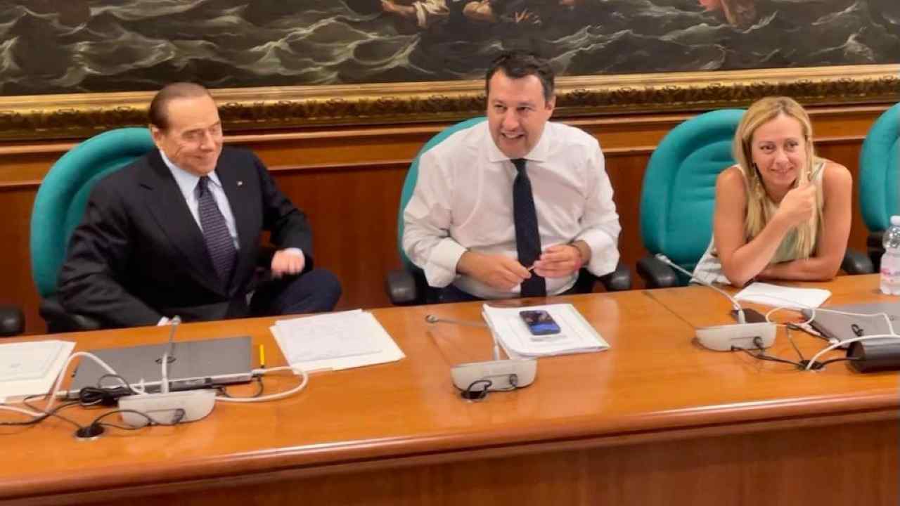 Berlusconi, Salvini e Meloni