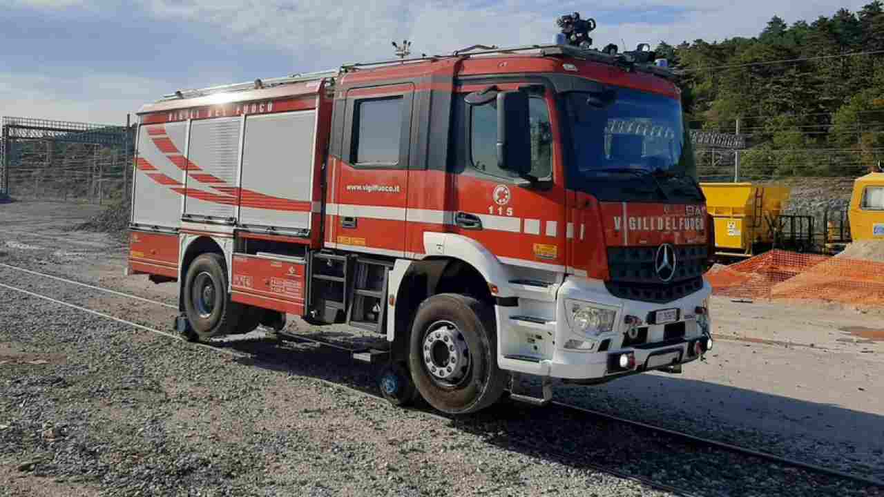 Vigili del fuoco in azione