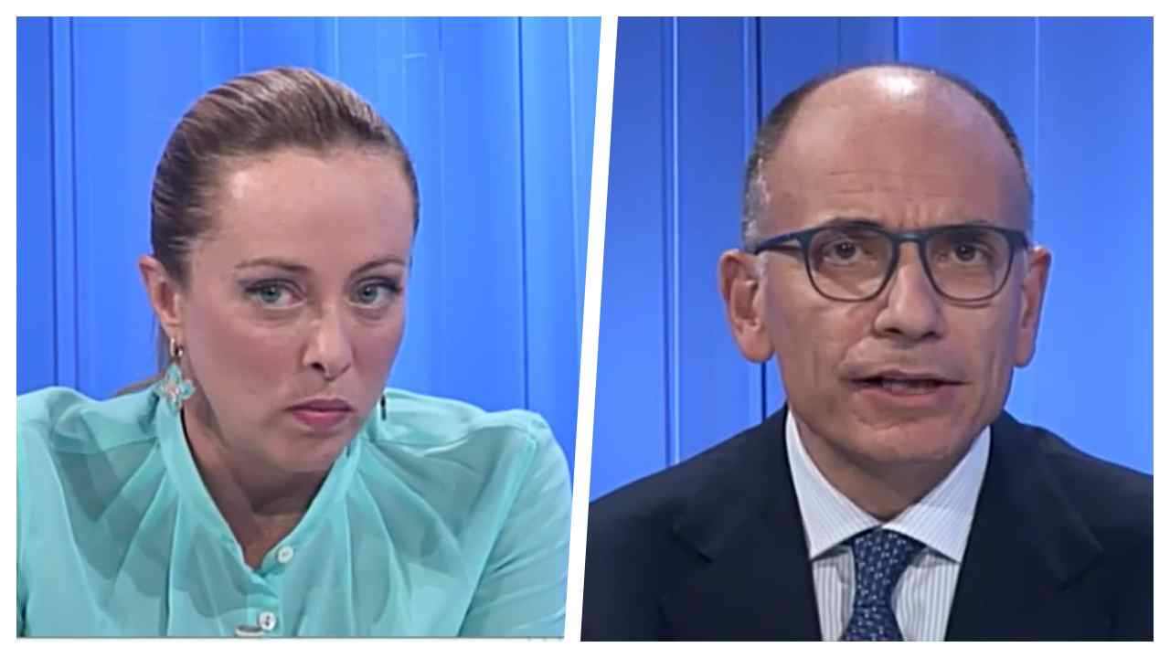 Confronto Letta-Meloni