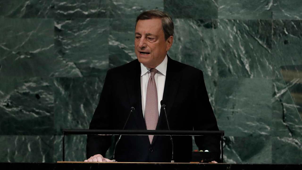 Mario Draghi parla all'Onu