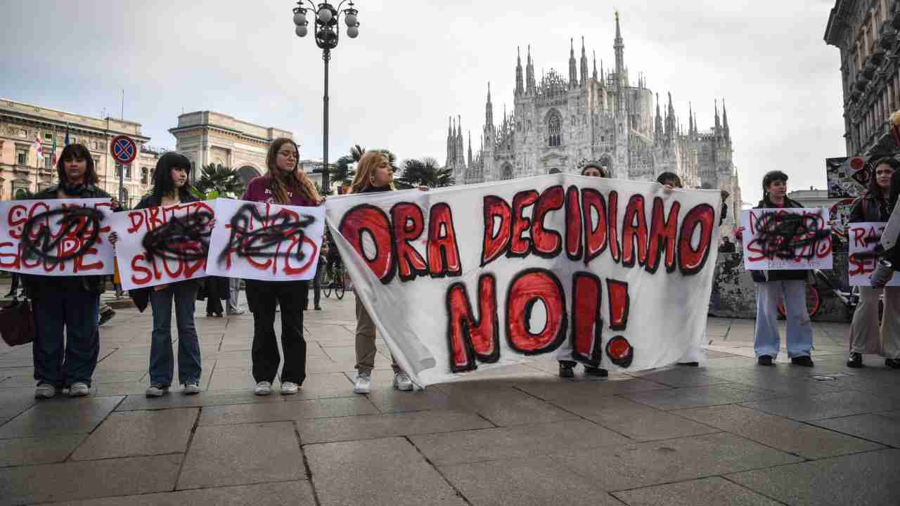 Manifestazione contro la presidente del Consiglio, Giorgia Meloni