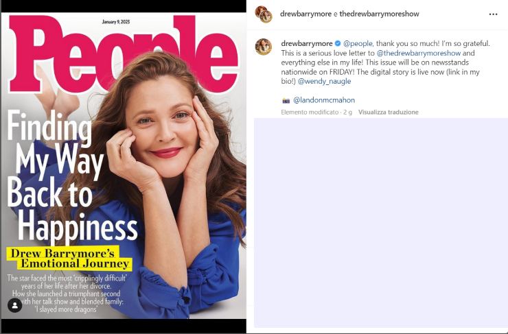 Drew Barrymore cover