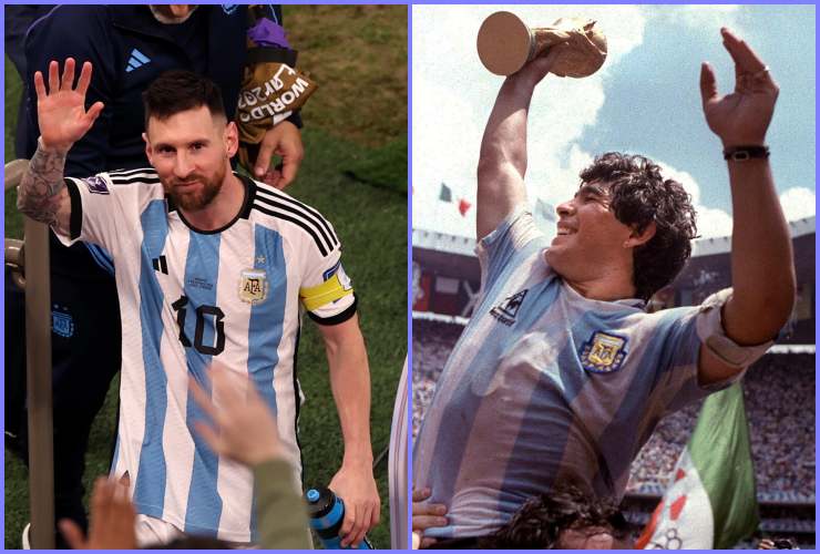Messi Maradona 