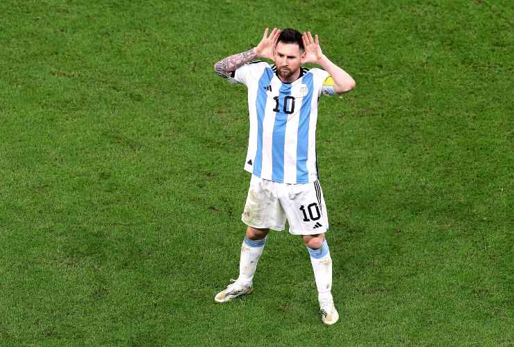 L'esultanza di Messi