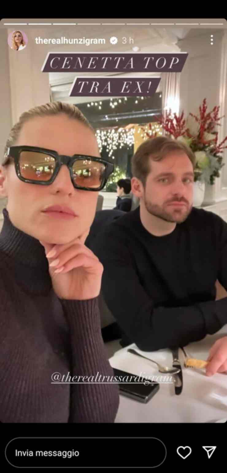 Michelle Hunziker e Tomaso Trussardi selfie 