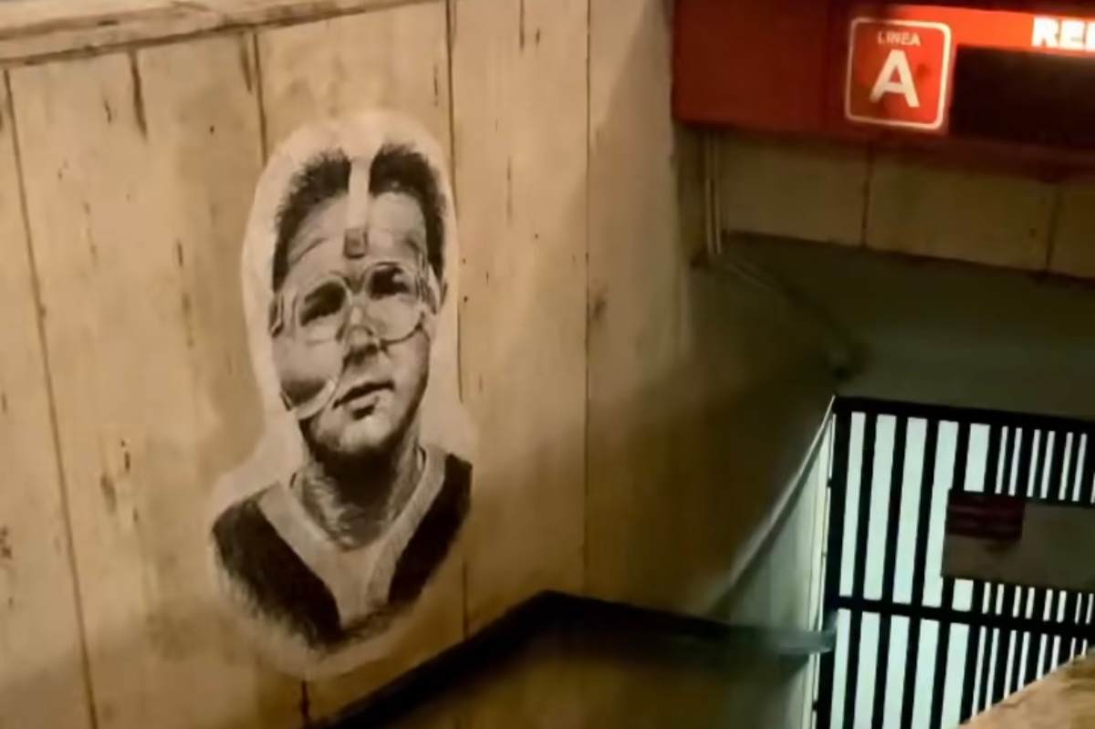 Ritratto Mihajlovic metro a roma virale murales 