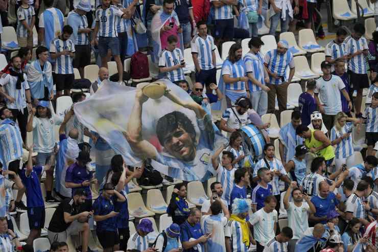 Tifosi dell'Argentina fanno festa