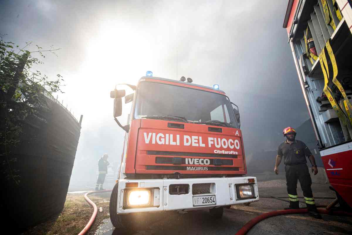 Vigili del fuoco in azione