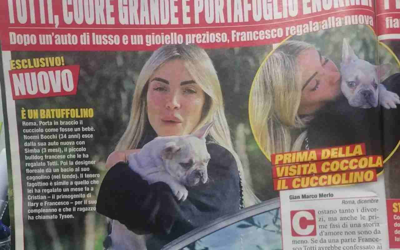 Francesco Totti regala un cucciolo a Noemi Bocchi