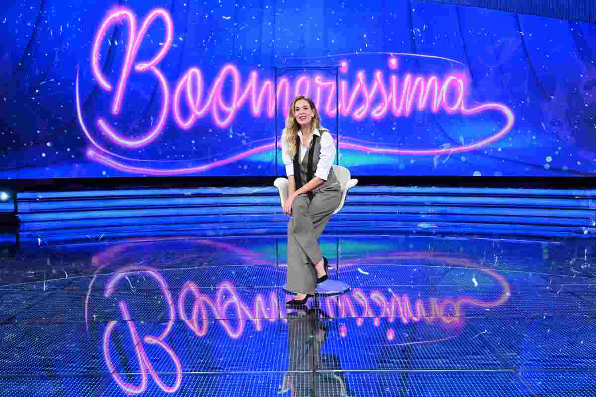 Alessia Marcuzzi e Franesco Facchinetti a Boomerissima