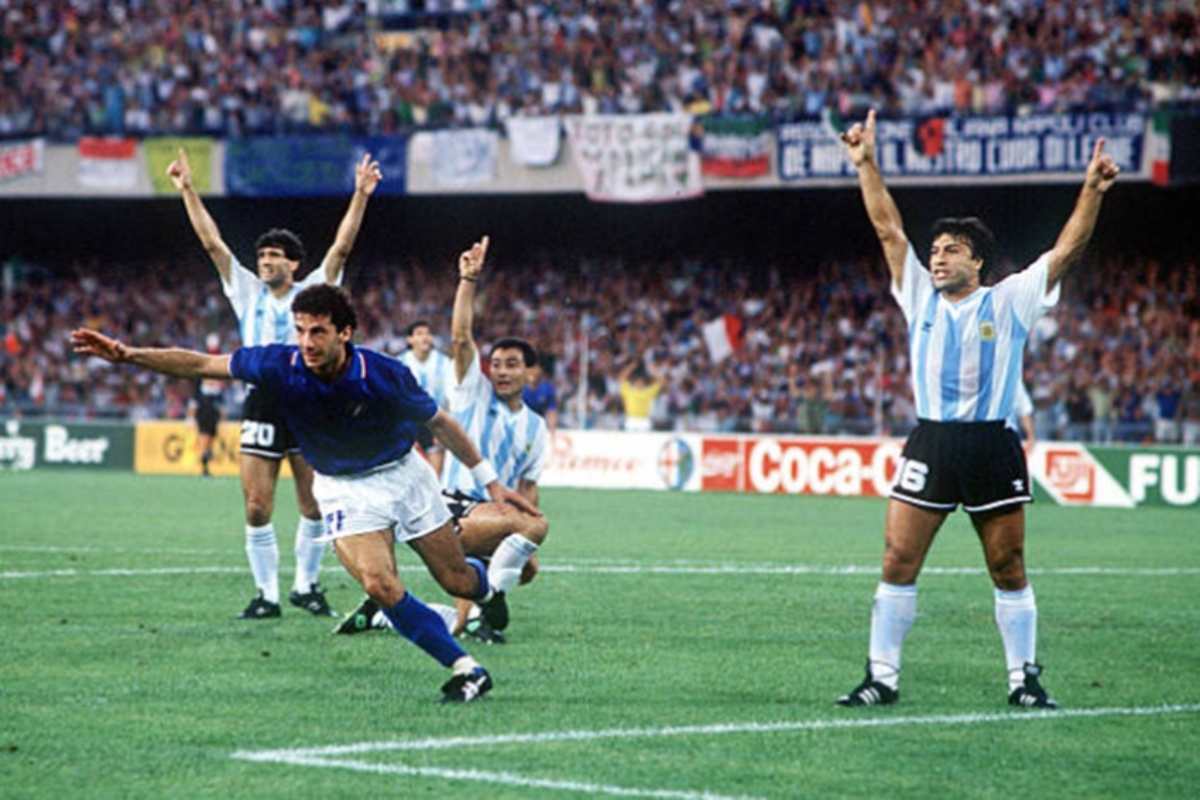 L'Italia nella Coppa del Mondo del 1990 arriva terza