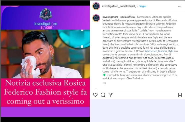 Investigatore social instagram