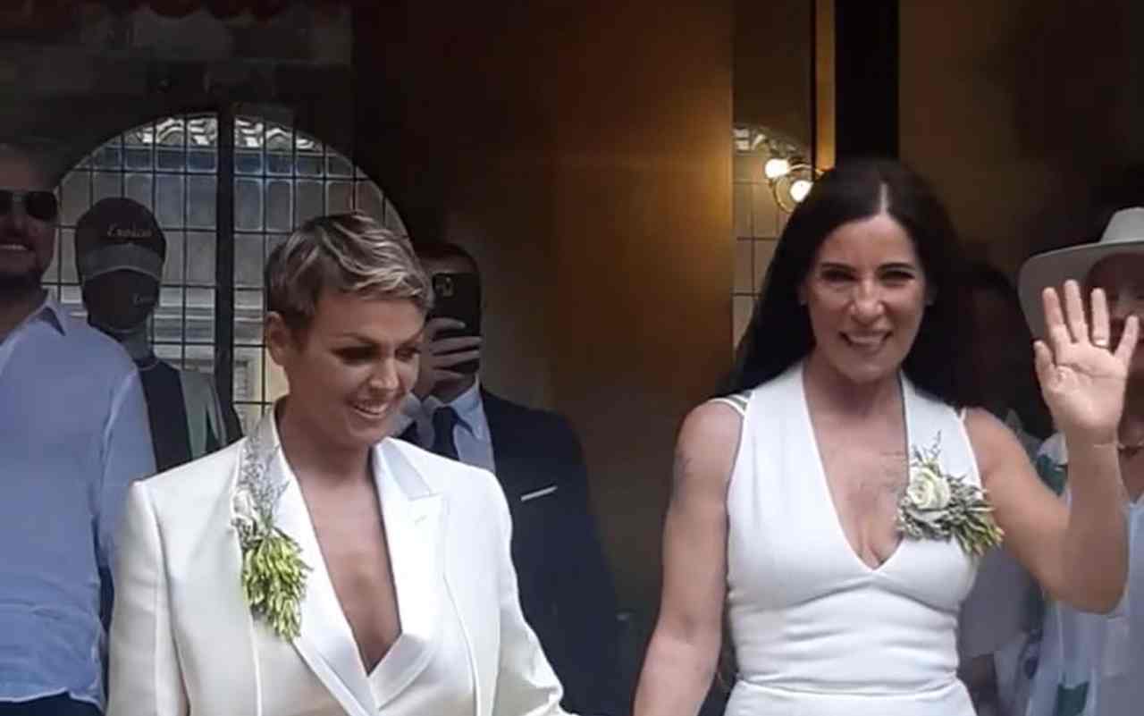 Francesca Pascale e Paola Turci il giorno del loro matrimonio