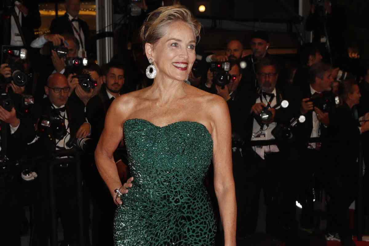 Sharon Stone labbra finte