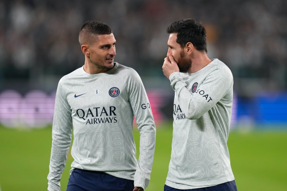 Marco Verratti con Messi