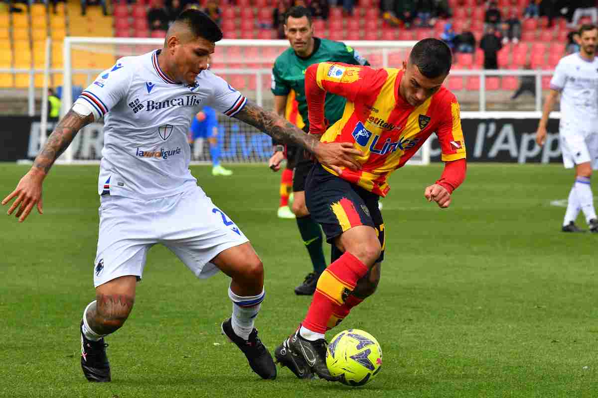 Lecce-Sampdoria resoconto