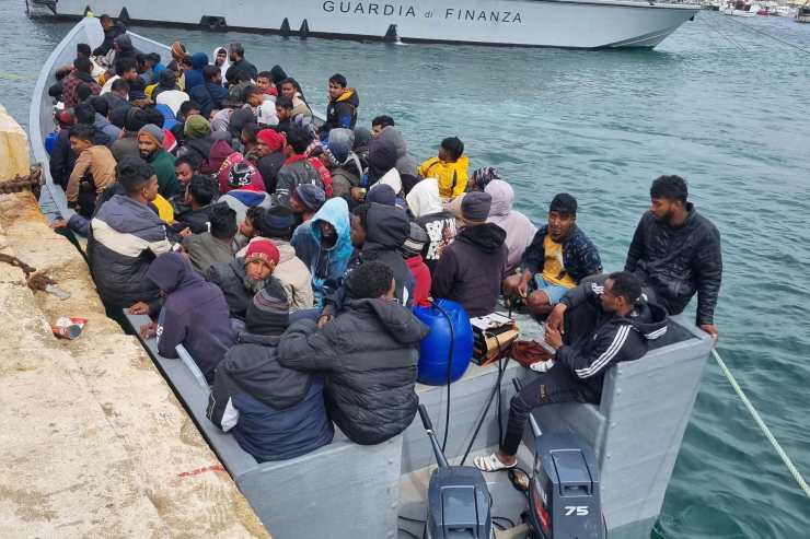 nuovo arrivo di migranti a Lampedusa