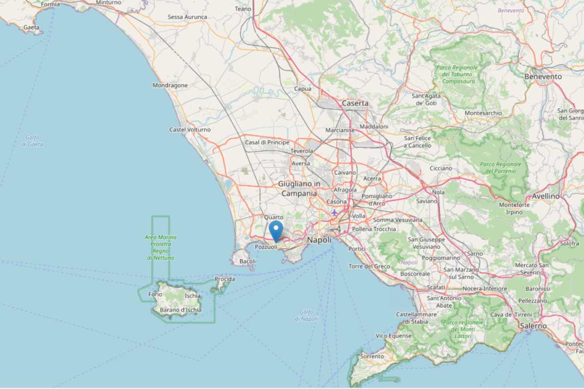 Epicentro terremoto Campi Flegrei 
