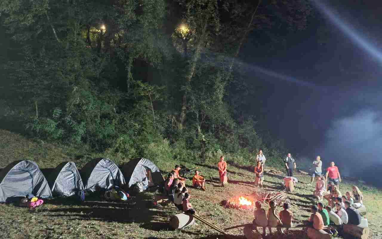 Stelle cadenti, parco avventura in notturna a Rieti