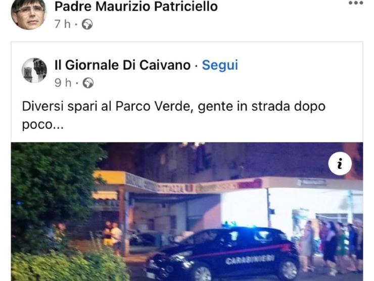 Caivano, Don Patriciello denuncia la stesa