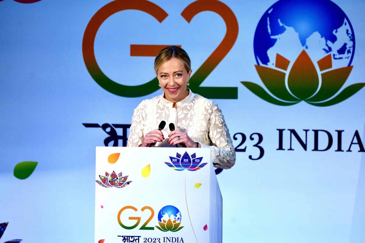 Il ringraziamento della premier all'hotel di Nuova Delhi