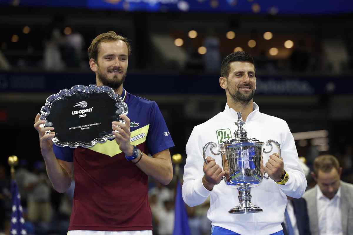 New York pubblico Medvedev e Djokovic