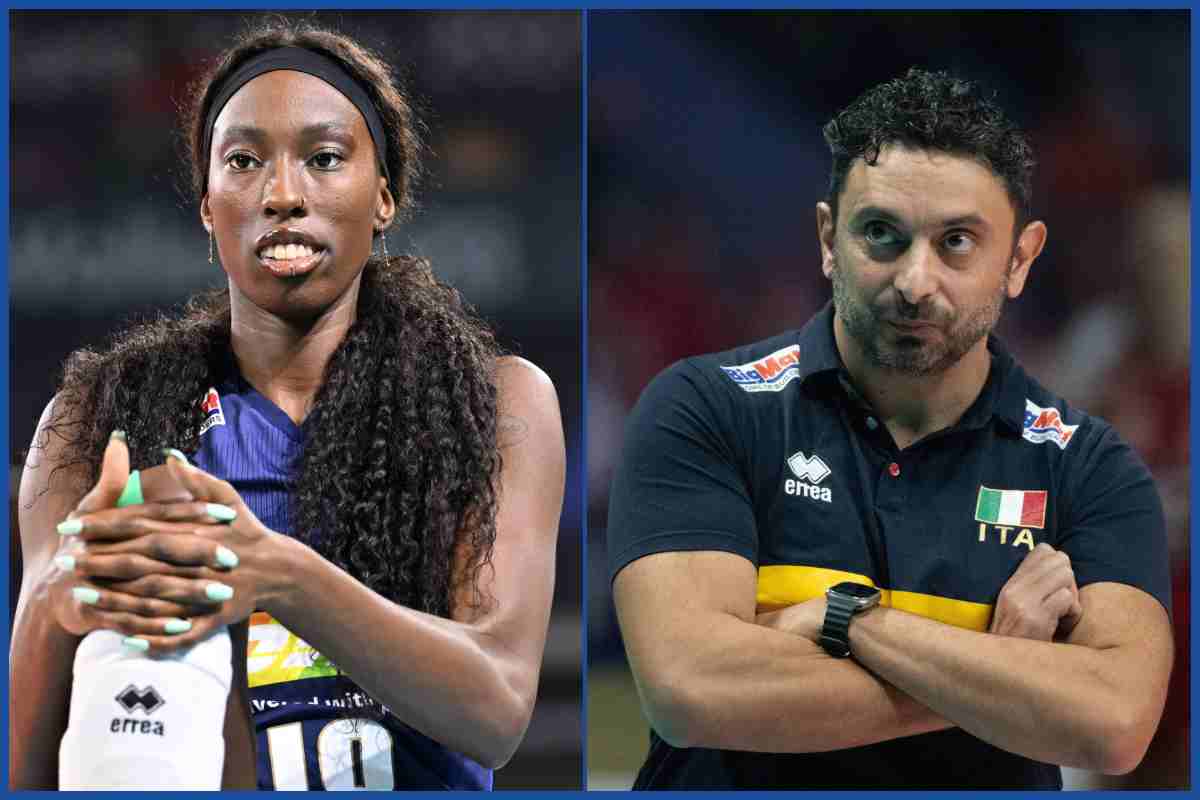 Paola Egonu e Davide Mazzanti