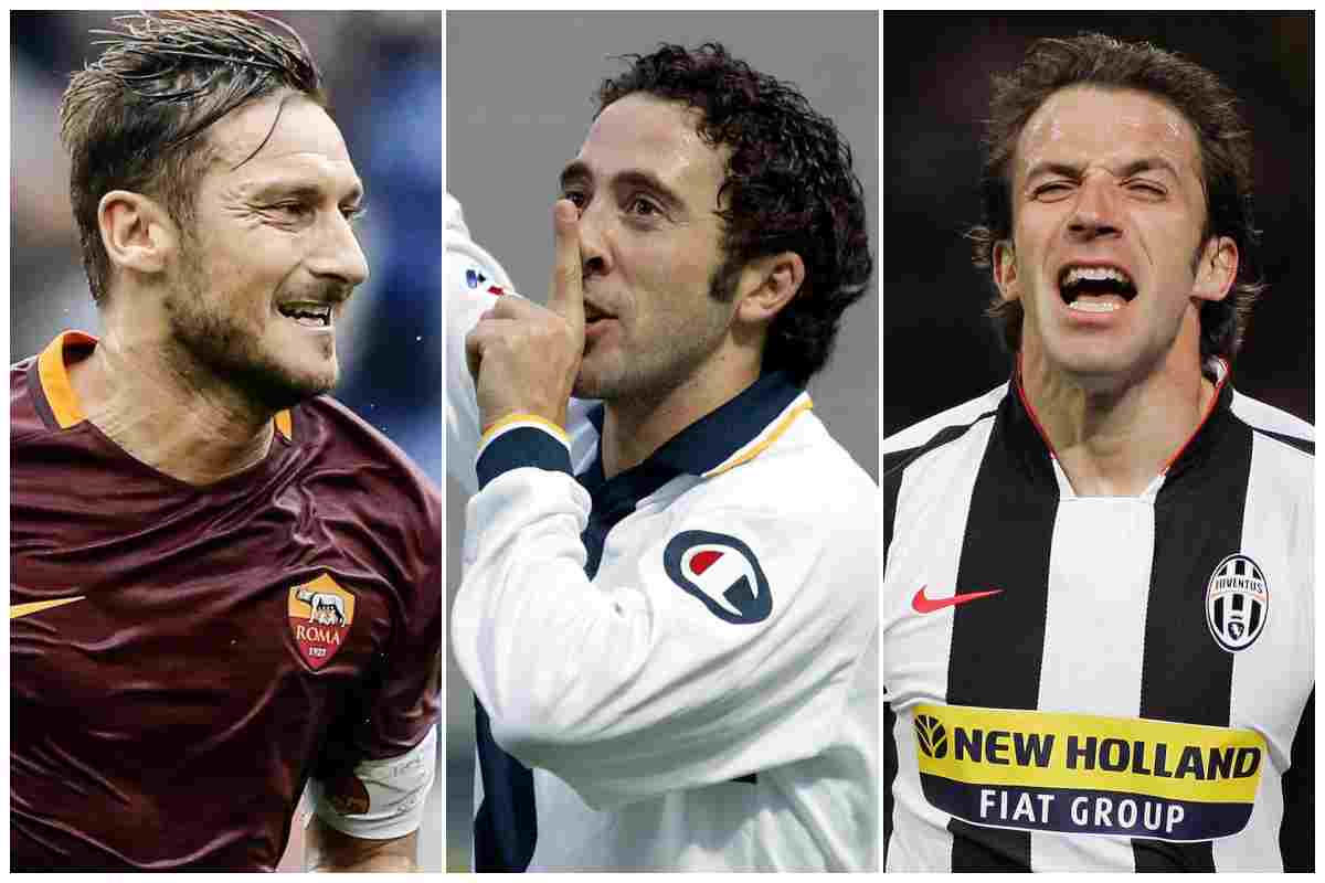 Francesco Totti, Domenico Morfeo e Alessandro Del Piero