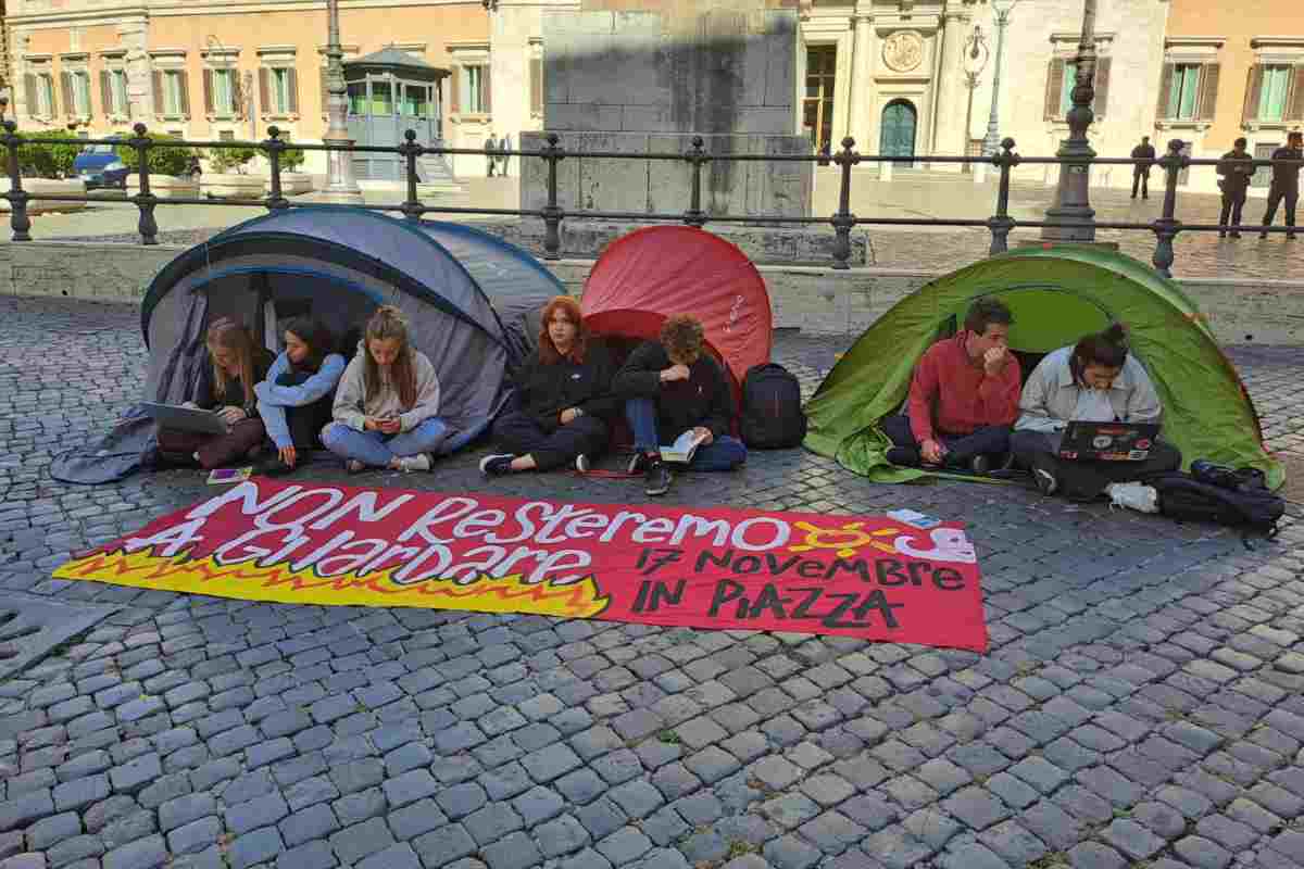 Manifestazioni studenti Montecitorio