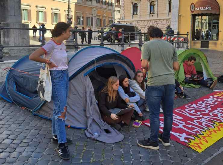 Manifestazioni studenti Montecitorio