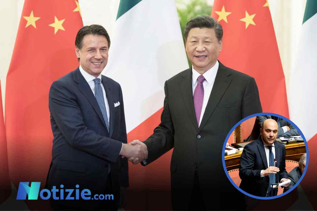 Giuseppe Conte, Xi Jinping, Michele Barcaiuolo (FdI)