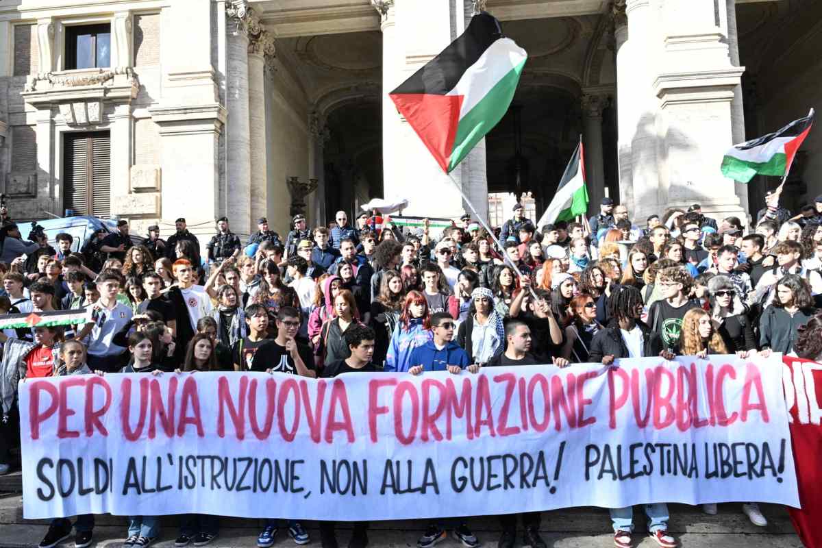Protesta studenti a Roma di novembre 2023 