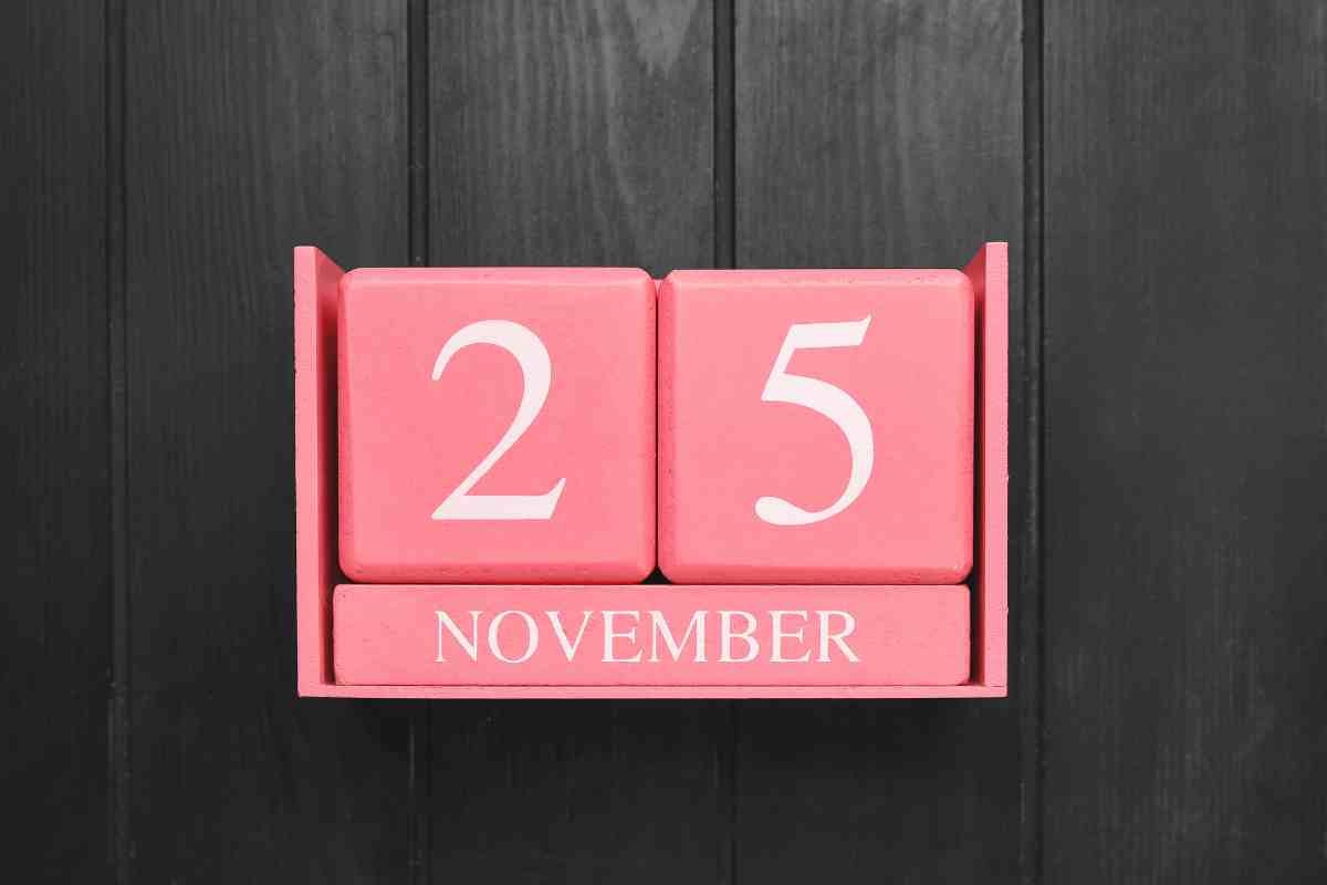 Calendario 25 novembre