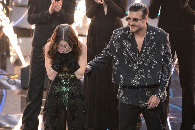 Angelina Mango, Geolier, prima e secondo classificati del Festival di Sanremo 2025