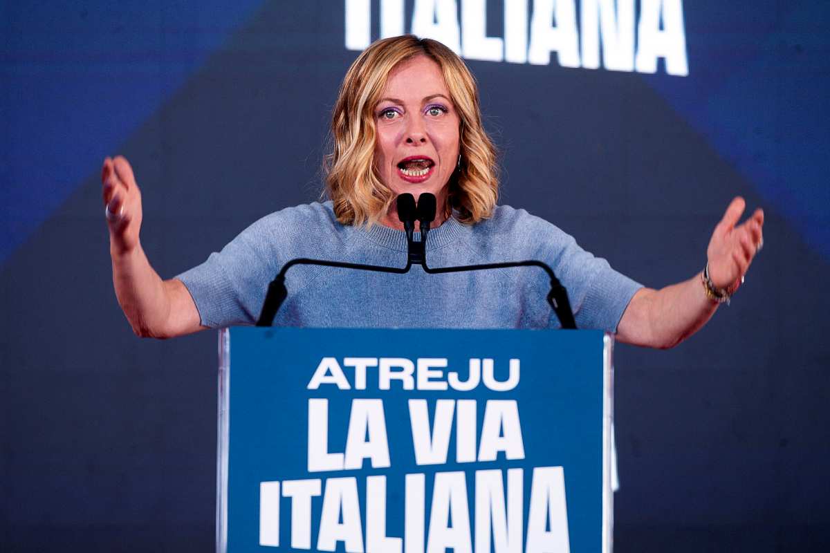 meloni dal palco